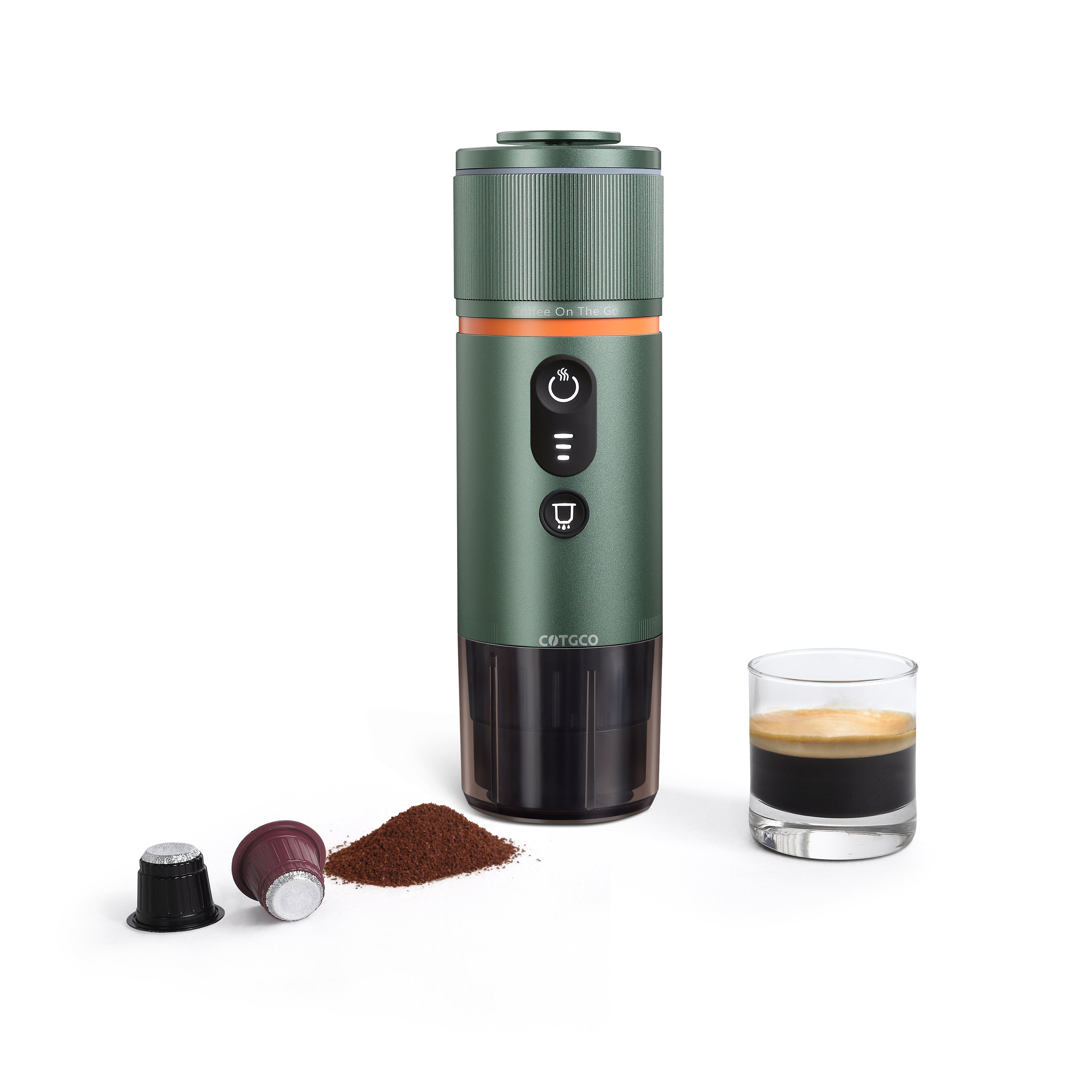 COTGCO Tragbare Espressomaschine für Camping 80ml- PCM020G